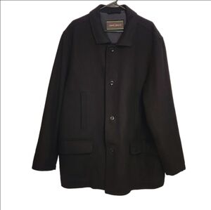 Joseph Abboud Mens Wool Blend Winter Jacket Black X Large